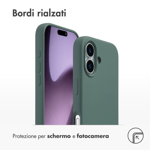 Accezz Cover in silicone liquido con MagSafe Apple iPhone 17 - Verde scuro