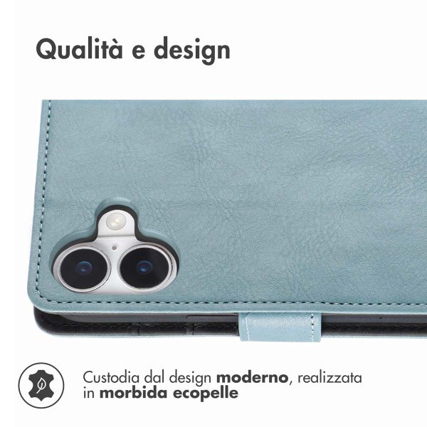 imoshion Cover a libro di Lusso Apple iPhone 16 - Air Blue