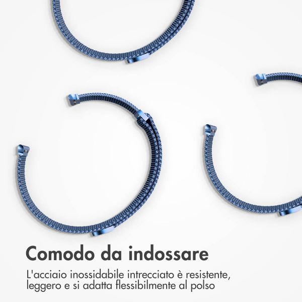 imoshion Cinturino milanese magnetico Apple Watch | 44/45/46/49 mm - Taglia M - Blu