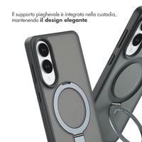 Accezz Cover con anello e supporto con MagSafe Samsung Galaxy S25 Edge - Nero
