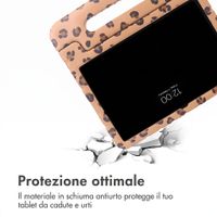 imoshion Cover Posteriore Kidsproof Design con maniglia Samsung Galaxy Tab A11 Plus / A9 Plus - Stampa pantera