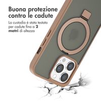 Accezz Cover con anello e supporto con MagSafe Apple iPhone 13 Pro Max - Marrone