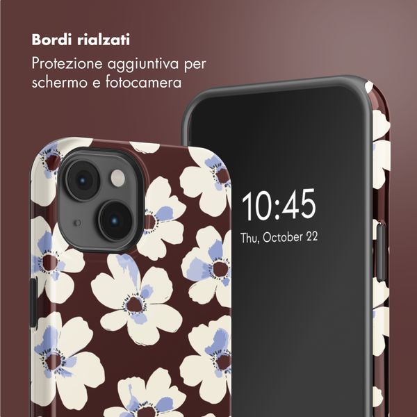 Selencia Cover posteriore Vivid con MagSafe Apple iPhone 14 - Choco Flower Pop
