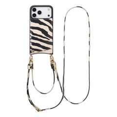 Selencia Cover per telefono Nova con cordino e portacarte Apple iPhone 17 Pro Max - Zazzy Zebra