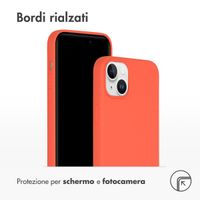 Accezz Cover in silicone liquido con MagSafe Apple iPhone 15 Plus - Nectarine