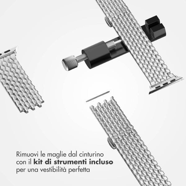 Selencia Cinturino Drago in acciaio Apple Watch | 38/40/41/42 mm - Argento