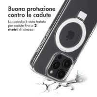 Accezz Cover con anello e supporto con MagSafe Apple iPhone 16 Pro - Trasparente