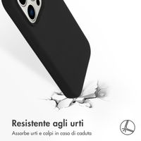 Accezz Cover in silicone liquido con MagSafe Apple iPhone 14 Pro - Nero