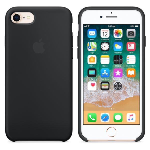 Apple Cover in Silicone Apple iPhone SE (2022 / 2020) / 8 / 7 - Nero