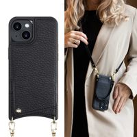 Selencia Cover per telefono Nova con cordino e portacarte Apple iPhone 14 - Nero