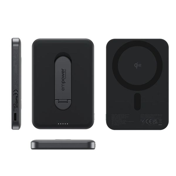 Empower by PanzerGlass Empower Bank Powerbank 5.000 mAh - MagSafe e Qi2 - Nero