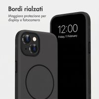 imoshion Cover posteriore Color con Thin MagSafe Ring Apple iPhone 15 - Nero