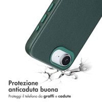 Accezz Cover in Pelle con MagSafe Apple iPhone 17e / 16e - Cedar Green