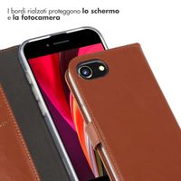 Selencia Cover a libro in vera pelle Apple iPhone 17e / 16e - Marrone chiaro