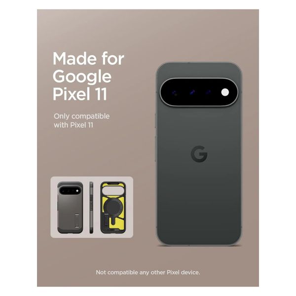 Spigen Cover Posteriore Corazzata Tough con MagSafe Google Pixel 11 - Gunmetal