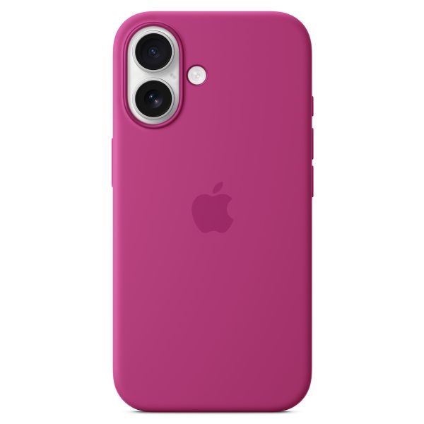 Apple Cover Posteriore in Silicone con MagSafe Apple iPhone 16 - Fucsia