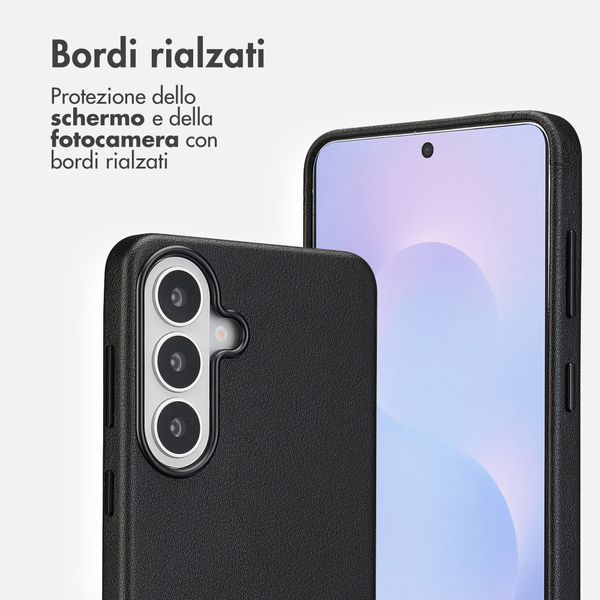 Accezz Cover in Pelle con MagSafe Samsung Galaxy S26 Plus - Onyx Black