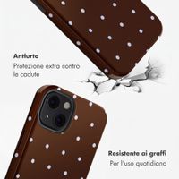 Selencia Cover Posteriore Vivid Apple iPhone 13 - Happy Dots Chocolate