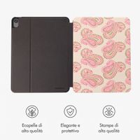 Selencia Cover per tablet Vivid Apple iPad 11 (2025) 11 pollici A16 / iPad 10 (2022) 10.9 pollici - Paisley Blush