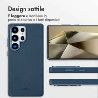 Accezz Cover in Pelle con MagSafe Samsung Galaxy S25 Ultra - Nightfall Blue