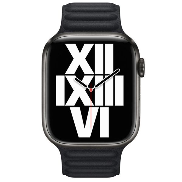 Apple Cinturino Leather Link Apple Watch | 38/40/41/42 mm - Taglia M/L - Midnight
