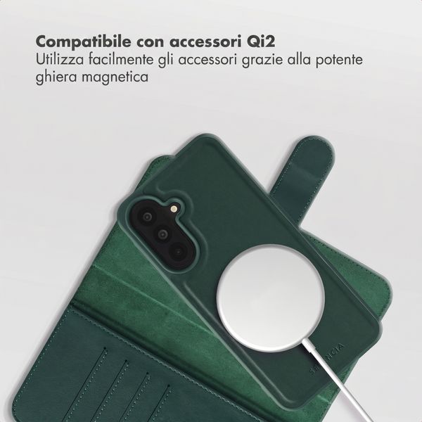 Selencia Libreria rimovibile Olyn con MagSafe Samsung Galaxy A37 (5G) - Verde