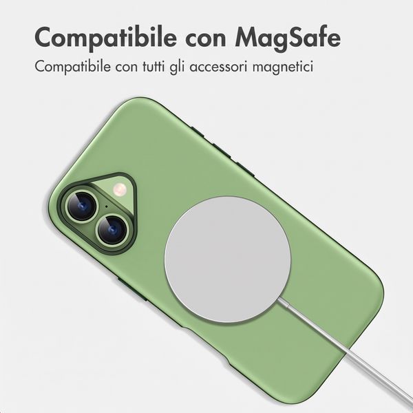 imoshion Cover posteriore Color con Thin MagSafe Ring Apple iPhone 16 - Verde scuro