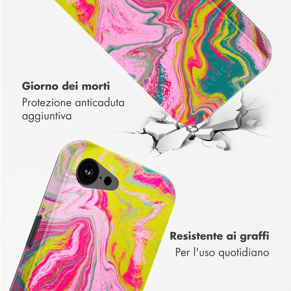 Selencia Cover posteriore Vivid con MagSafe Apple iPhone 17e / 16e - Marble Pink