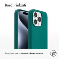 Accezz Cover in silicone liquido con MagSafe Apple iPhone 15 Pro - Forest Green