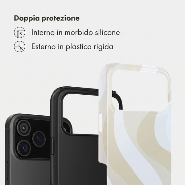 Selencia Cover Posteriore Vivid Apple iPhone 18 Pro - Desert Waves Beige