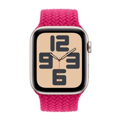 Apple Cinturino Solo intrecciato Apple Watch | 38/40/41/42 mm - Taglia 6 - Raspberry