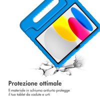 imoshion Cover Posteriore Kidsproof con Maniglia Apple iPad 11 (2025) 11 pollici A16 / iPad 10 (2022) 10.9 pollici - Blu