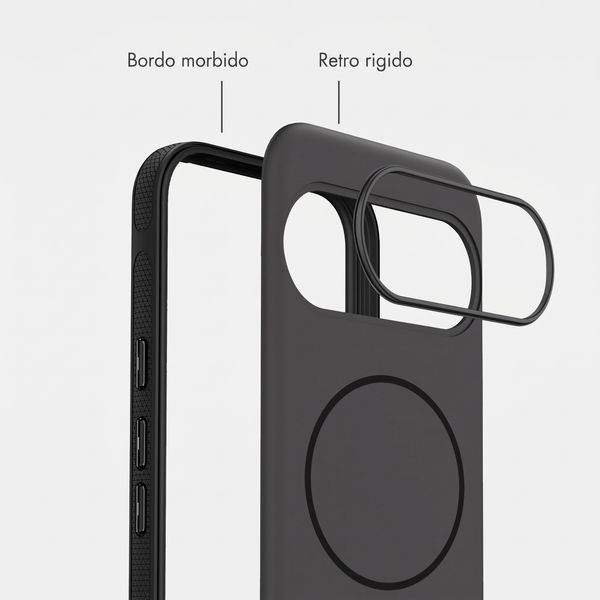imoshion Cover posteriore Color con Thin MagSafe Ring Google Pixel 11 / 11 Pro / 10 / 10 Pro - Nero