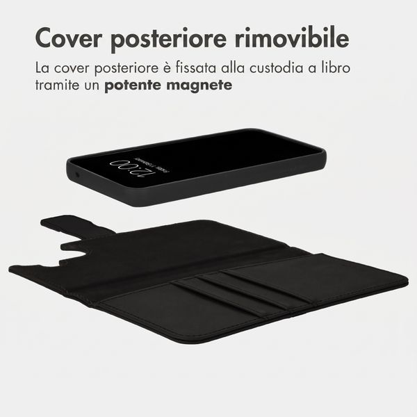 imoshion Cover a libro di lusso 2-in-1 rimovibile Samsung Galaxy A55 - Nero