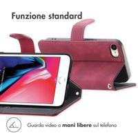 imoshion Cover a libro con Cordino Apple iPhone SE (2022 / 2020) / 8 / 7 - Rosso