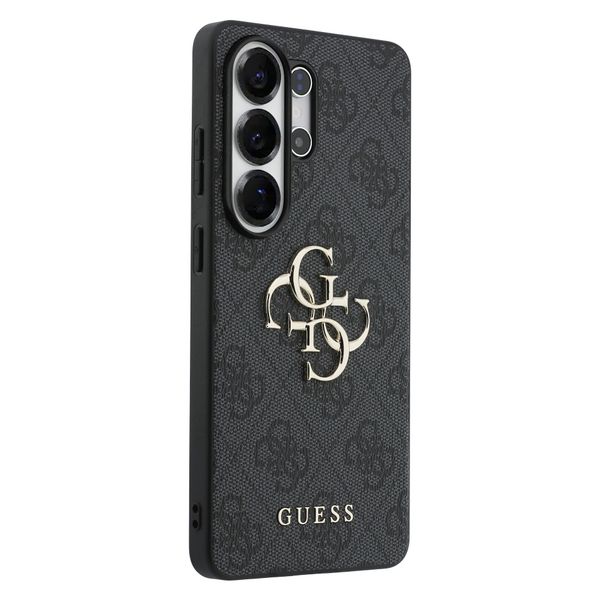Guess Cover Posteriore con Logo 4G in Metallo Samsung Galaxy S26 Ultra - Nero