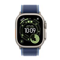 Apple Cinturino Trail Loop Apple Watch | 44/45/46/49 mm - Taglia M/L - Blue / Bright Blue Natural Titanium