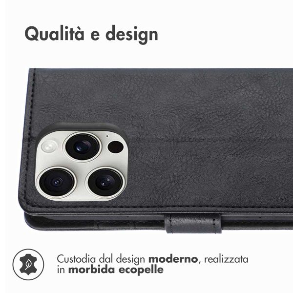 imoshion Cover a libro di Lusso Apple iPhone 16 Pro - Nero