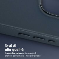 Accezz Cover in Pelle con MagSafe Apple iPhone 15 Pro - Nightfall Blue