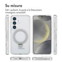 Accezz Cover con anello e supporto con MagSafe Samsung Galaxy S25 - Trasparente