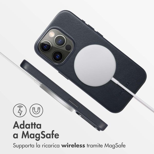 Accezz Cover in Pelle con MagSafe Apple iPhone 15 Pro - Onyx Black