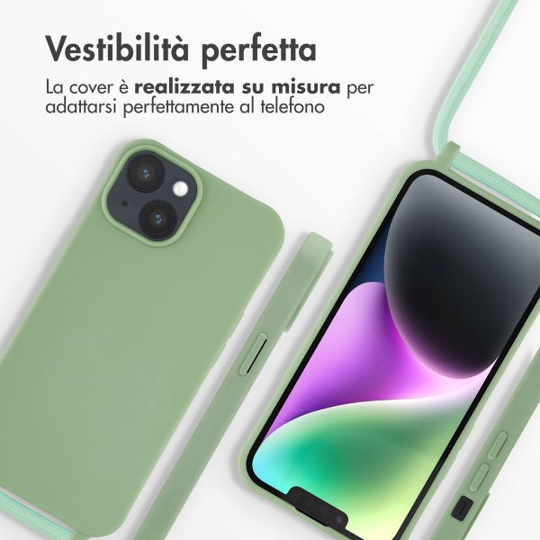 imoshion Cover in Silicone con Cordino Apple iPhone 14 - Verde