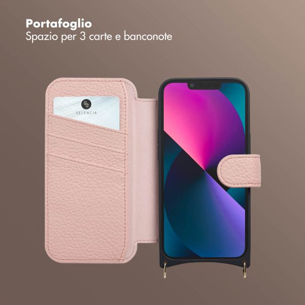 Selencia Cover Riva con MagSafe e cordino Apple iPhone 14 / 13 - Old Pink