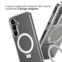 Accezz Cover con anello e supporto con MagSafe Samsung Galaxy S24 Plus - Trasparente