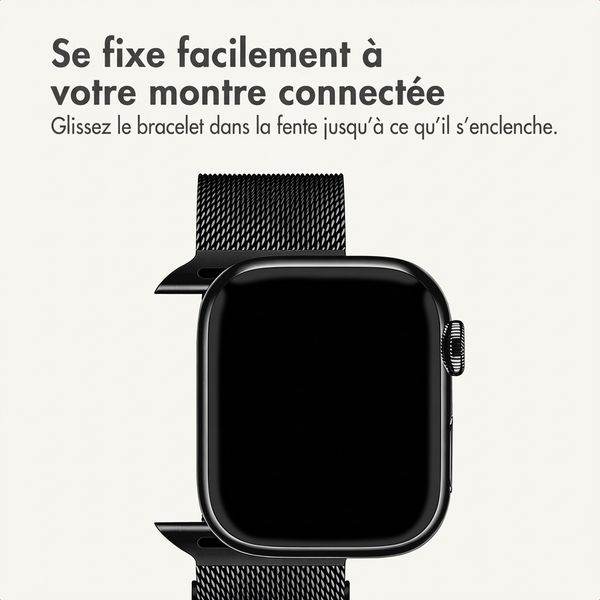 imoshion Milanees magnetisch bandje Apple Watch | 38/40/41/42 mm - Zwart