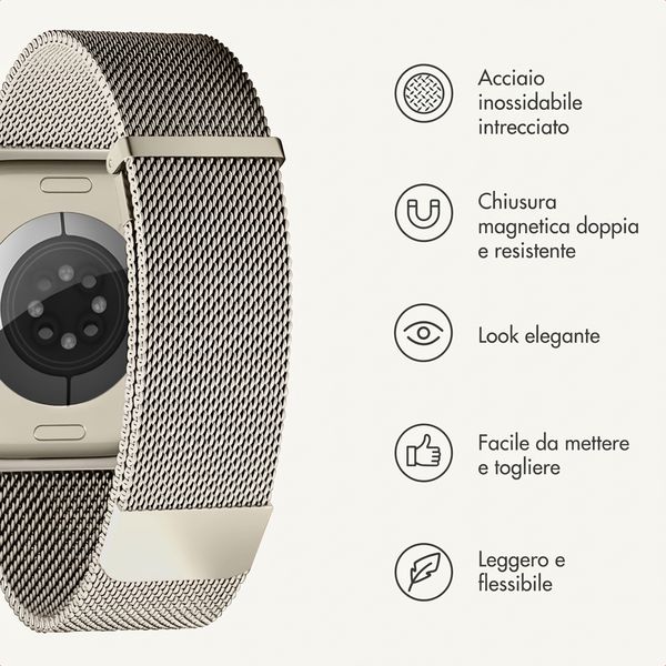 imoshion Cinturino milanese magnetico Apple Watch | 44/45/46/49 mm - Starlight
