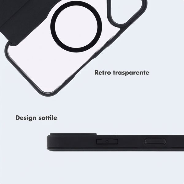 imoshion Bookcase trasparente con MagSafe Apple iPhone 17 - Nero