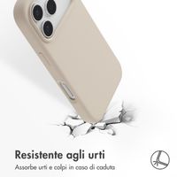 Accezz Cover in silicone liquido con MagSafe Apple iPhone 17 Pro - Stone