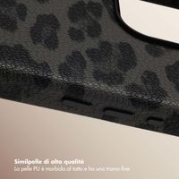 Selencia Cover Sabi Stampa pantera con MagSafe Apple iPhone 15 Pro Max - Midnight Black