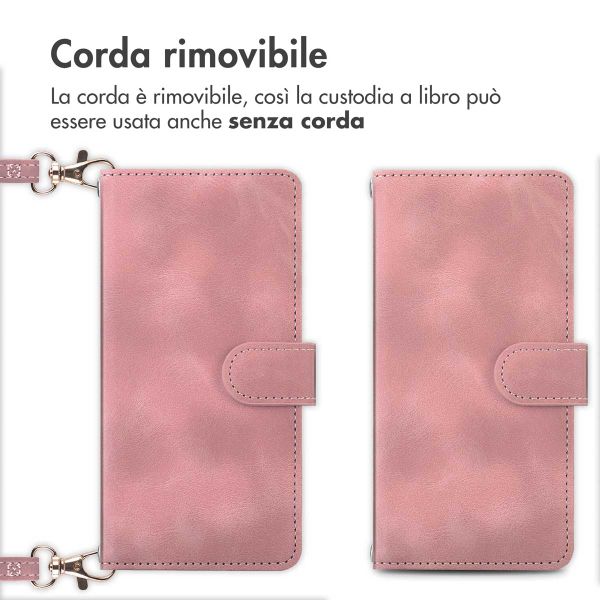 imoshion Cover a libro con Cordino Apple iPhone 14 / 13 - Rosa